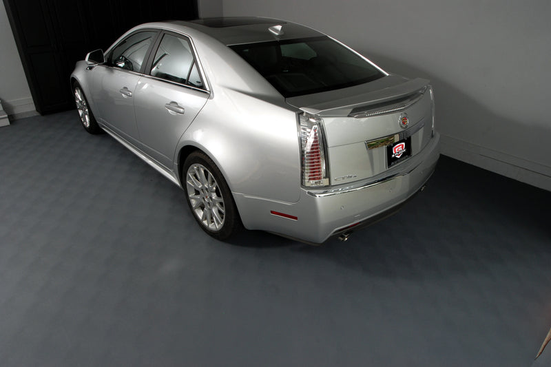Silver car on Slate Grey Levant vinyl flooring