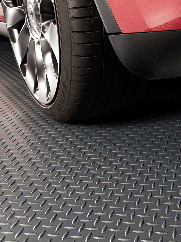 rubber diamond tread G-Floor 10' x 24' Diamond Tread Vinyl Garage Flooring Cover