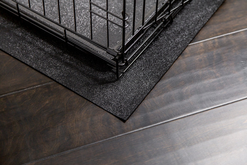 Kennel on Midnight Black Levant texture vinyl flooring