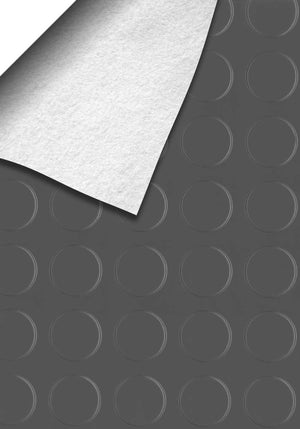 Slate Grey large Coin texture swatch with folded corner