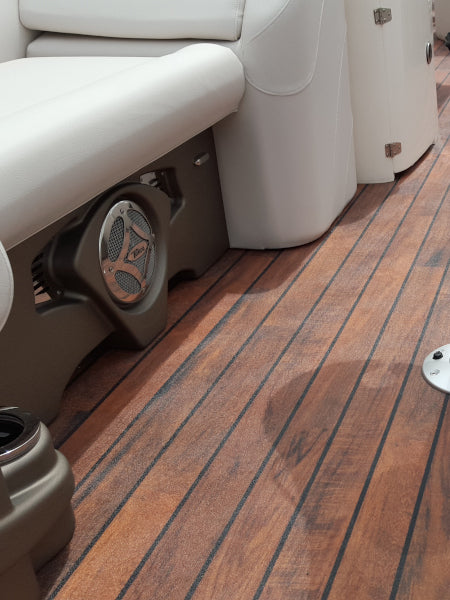 Teak Dark Holly design on a boat