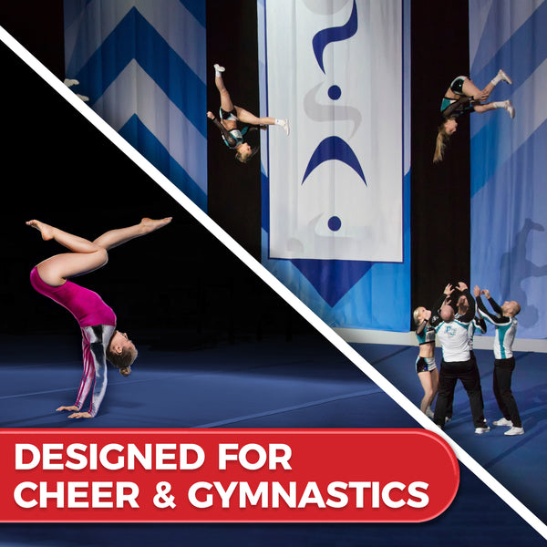 Designed for Cheer & Gymnastics: Hook mat fastener used on cheer and gymnastics training floor systems