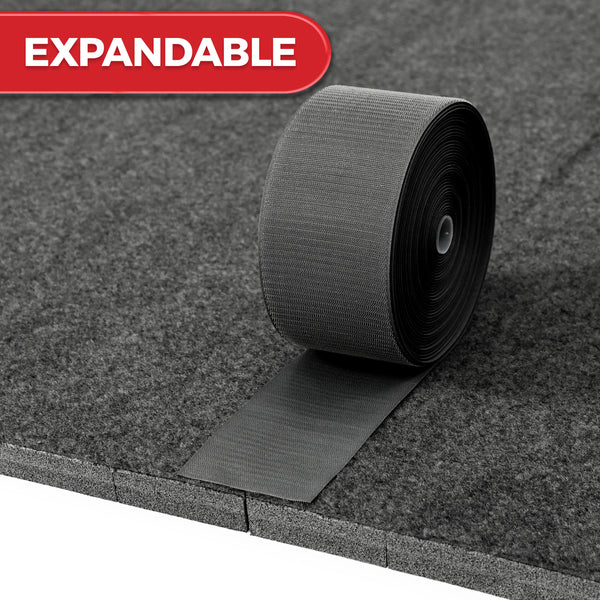 Expandable: Expandable carpet bonded foam home gymnastics mat designed for larger training areas.