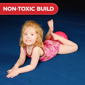 Child playing on carpet bonded foam gym flooring tiles designed for impact absorption