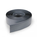 Coiled Slate Grey vinyl edge trim on white background