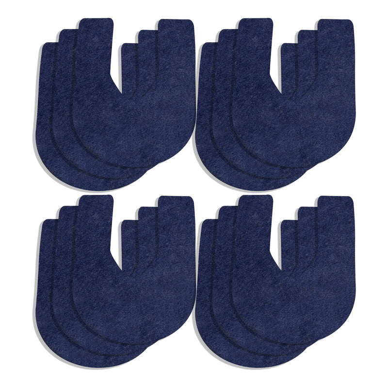 Twelve (12) Blue Drip & Dry toilet mats