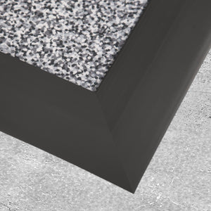 Close up shot of black vinyl edge trim