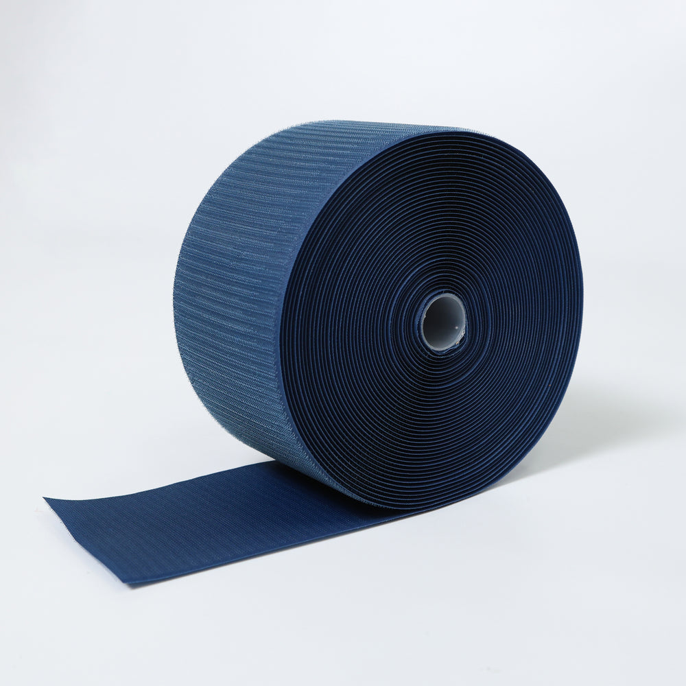 Hook mat fastener roll for connecting carpet bonded foam mats in cheer and gymnastics training floors