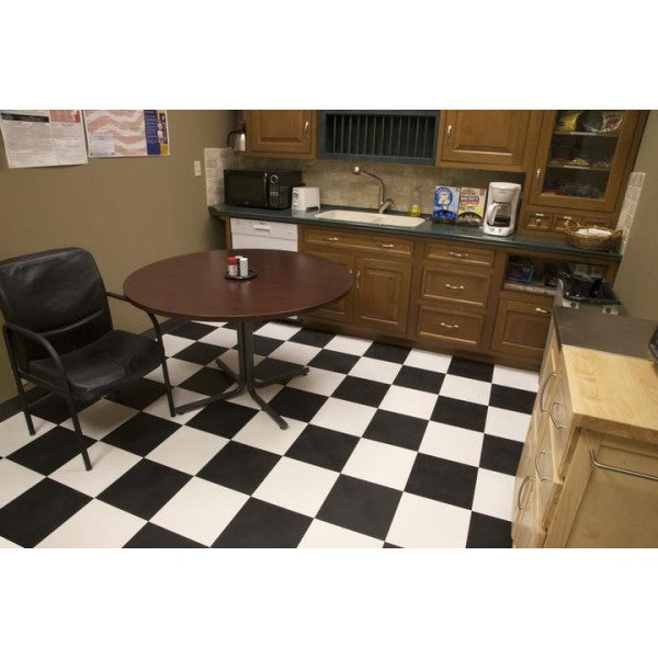 RaceDay Absolute White and Midnight Black color Levant texture 12" x 12" size tiles