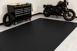 Midnight Black Diamond Tread vinyl floor mat