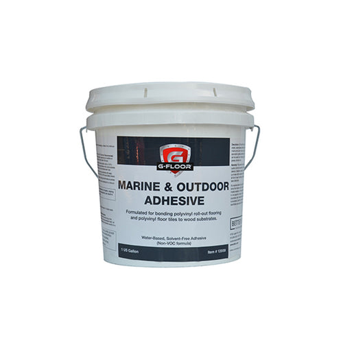 White tub of adhesive