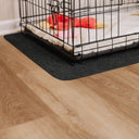 Kennel on top of Grey Drip & Dry pet kennel mat