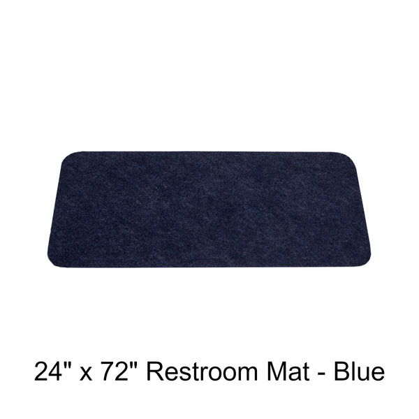 24" x 72" Restroom Mat - Blue