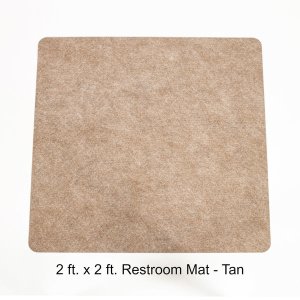 2 ft. x 2 ft. Restroom Mat - Tan