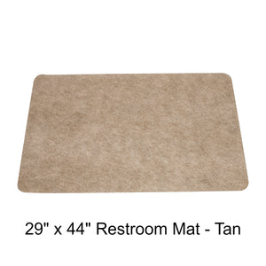29" x 44" Restroom Mat - Tan