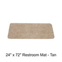 24" x 72" Restroom Mat - Tan
