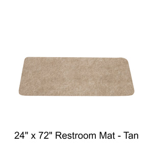 24" x 72" Restroom Mat - Tan