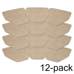 Twelve (12) Tan Drip & Dry Absorbent Urinal Mats