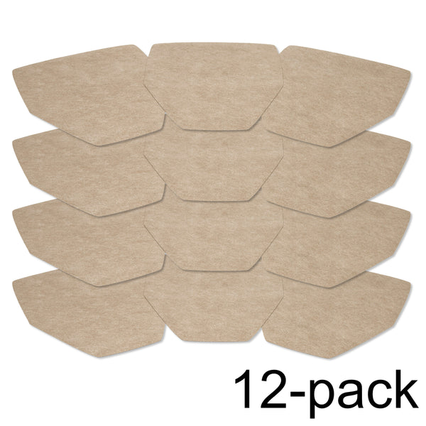 Twelve (12) Tan Drip & Dry Absorbent Urinal Mats