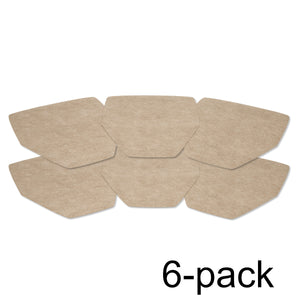 Six (6) Tan Drip & Dry Absorbent Urinal Mats