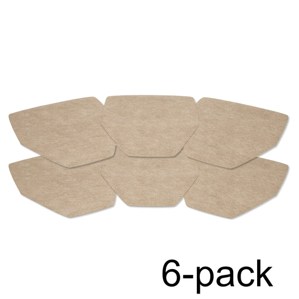 Six (6) Tan Drip & Dry Absorbent Urinal Mats