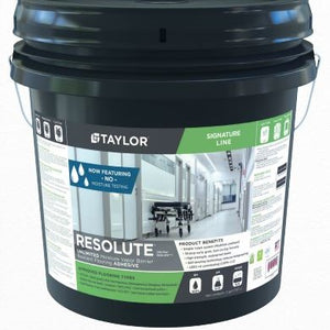 Black tub of adhesive