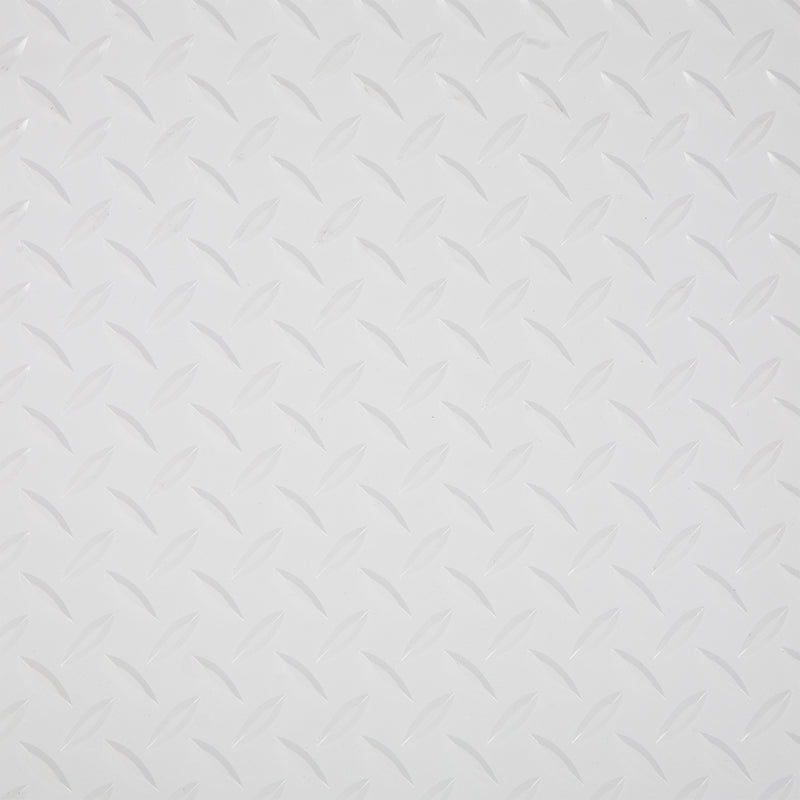 RaceDay Absolute White color Diamond Tread pattern 12" x 12" size tile