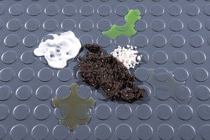 G-Floor slate grey rollout garage flooring is resistant to chemicals