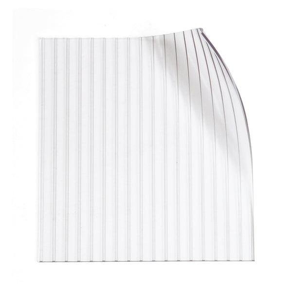 Swatch of clear Ribbed texture vinyl