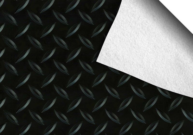 Swatch of Midnight Black Diamond Tread texture with folded corner
