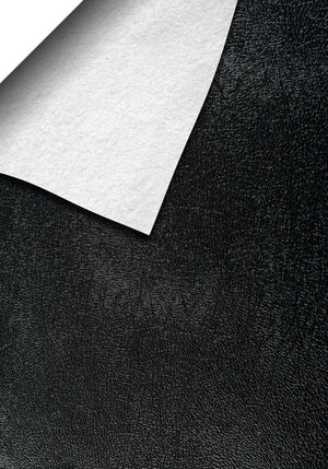 Midnight Black Levant texture swatch with folded corner