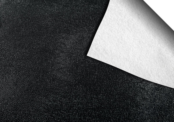 Swatch of Midnight Black Levant texture with folded corner