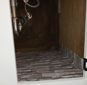 Sink liner installed under sink