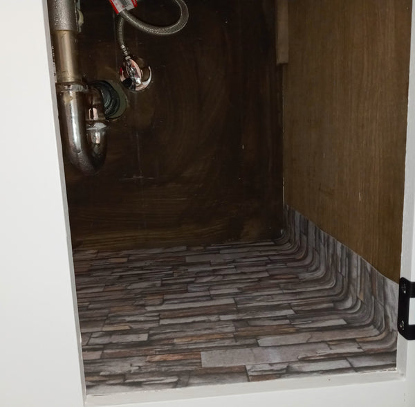 Sink liner installed under sink