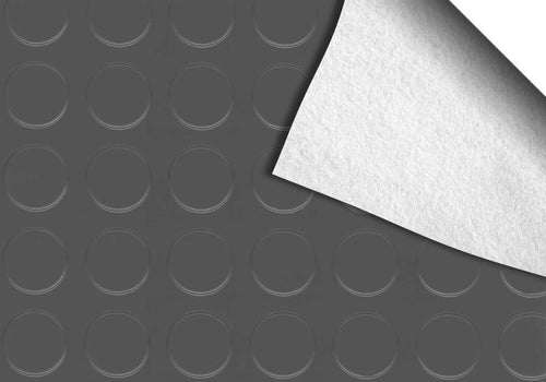 Swatch of Slate Grey large Coin texture with folded corner