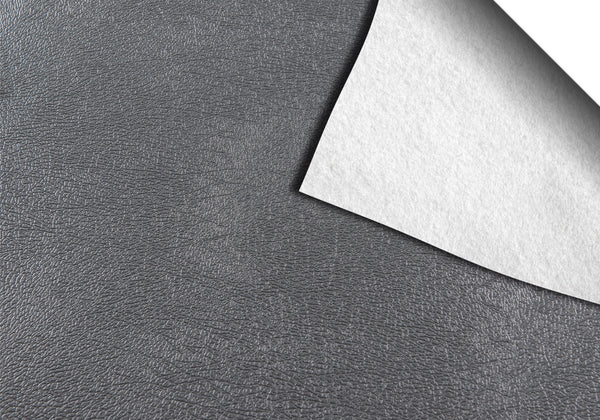 Swatch of Slate Grey Levant texture with folded corner
