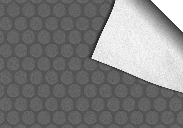 Swatch of Slate Grey Small Coin texture with folded corner